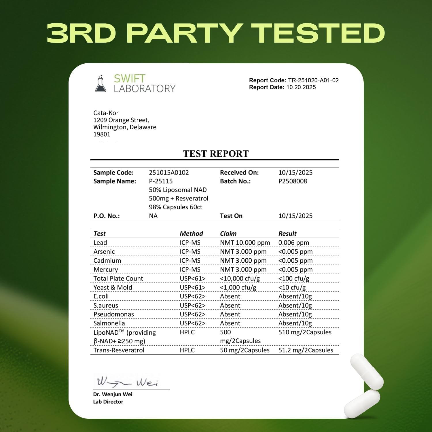 Liposomal NAD Supplement with Resveratrol