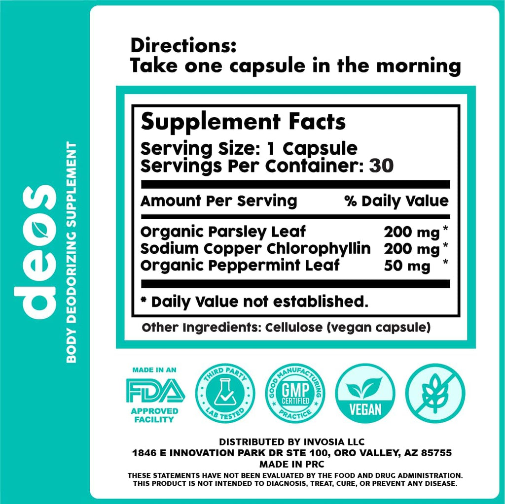 DEOS Internal Deodorant Capsules